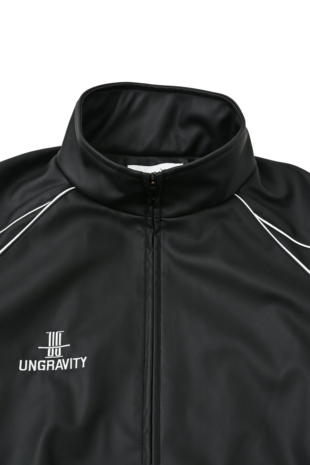 SYNTHETIC LEATHER TRACK JACKET