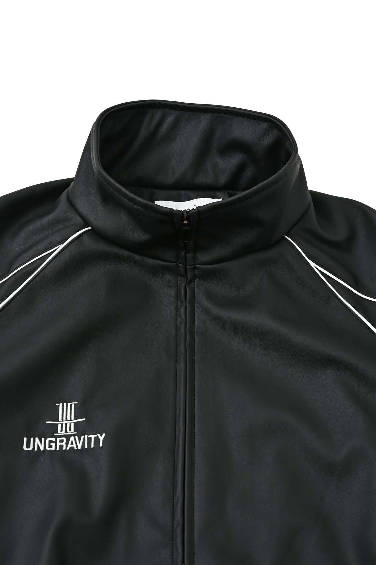 SYNTHETIC LEATHER TRACK JACKET