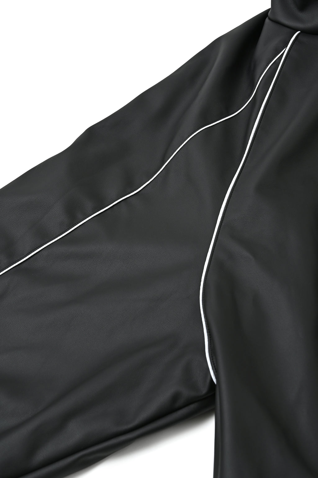 SYNTHETIC LEATHER TRACK JACKET