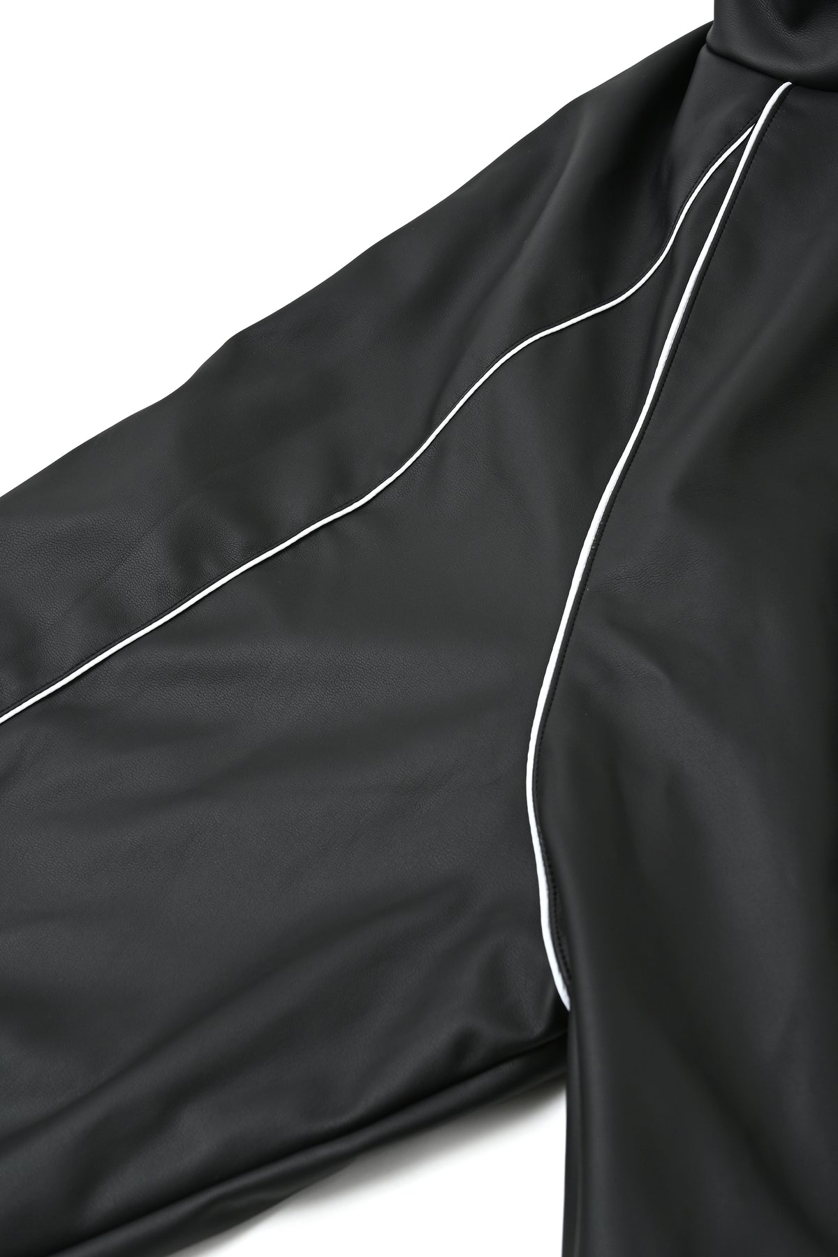 SYNTHETIC LEATHER TRACK JACKET