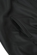 SYNTHETIC LEATHER TRACK JACKET
