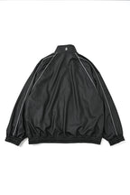 SYNTHETIC LEATHER TRACK JACKET