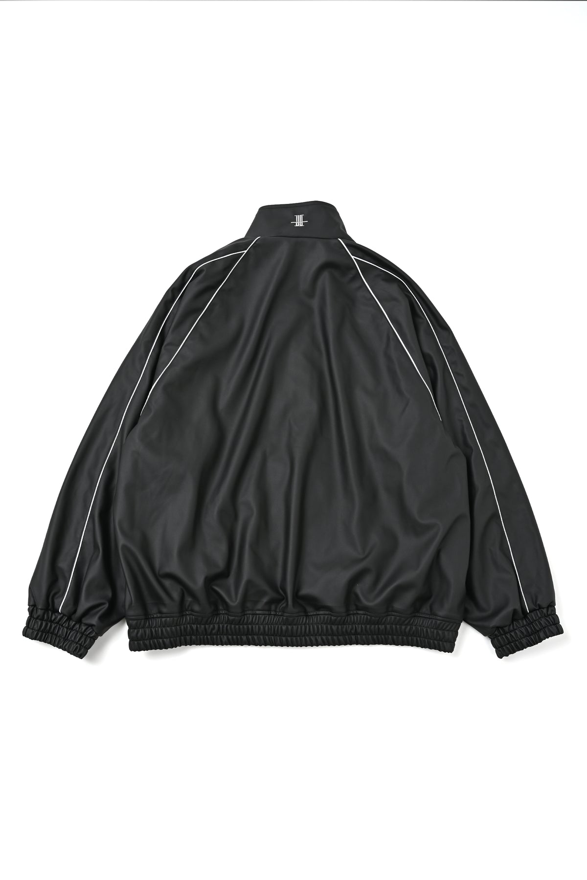 SYNTHETIC LEATHER TRACK JACKET
