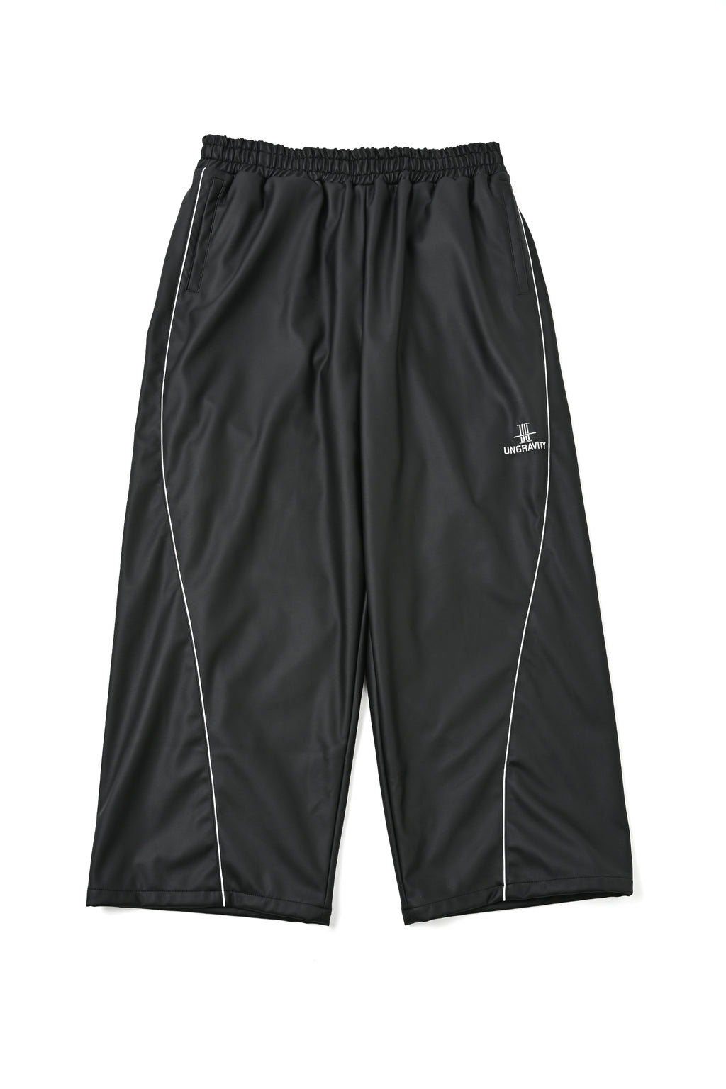SYNTHETIC LEATHER TRACK PANTS