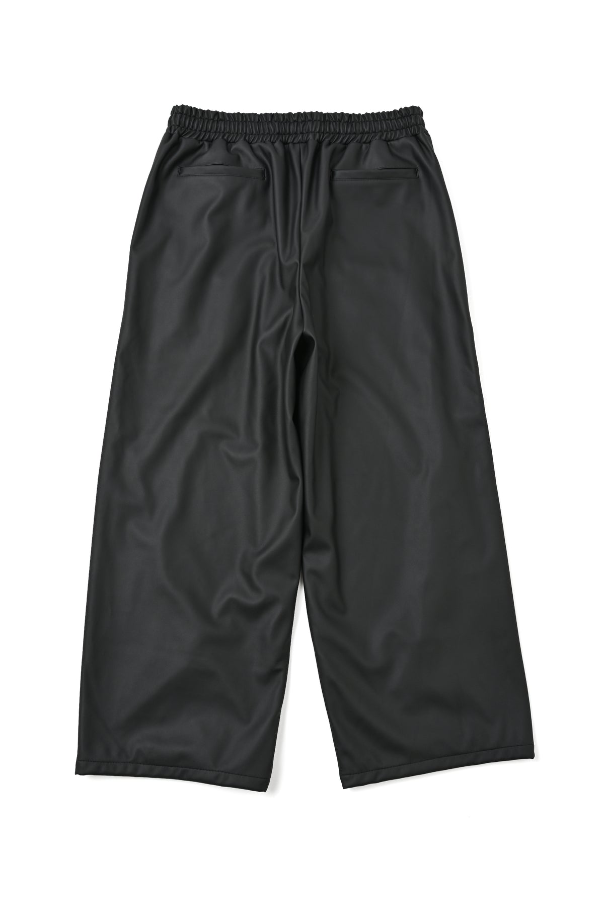 SYNTHETIC LEATHER TRACK PANTS