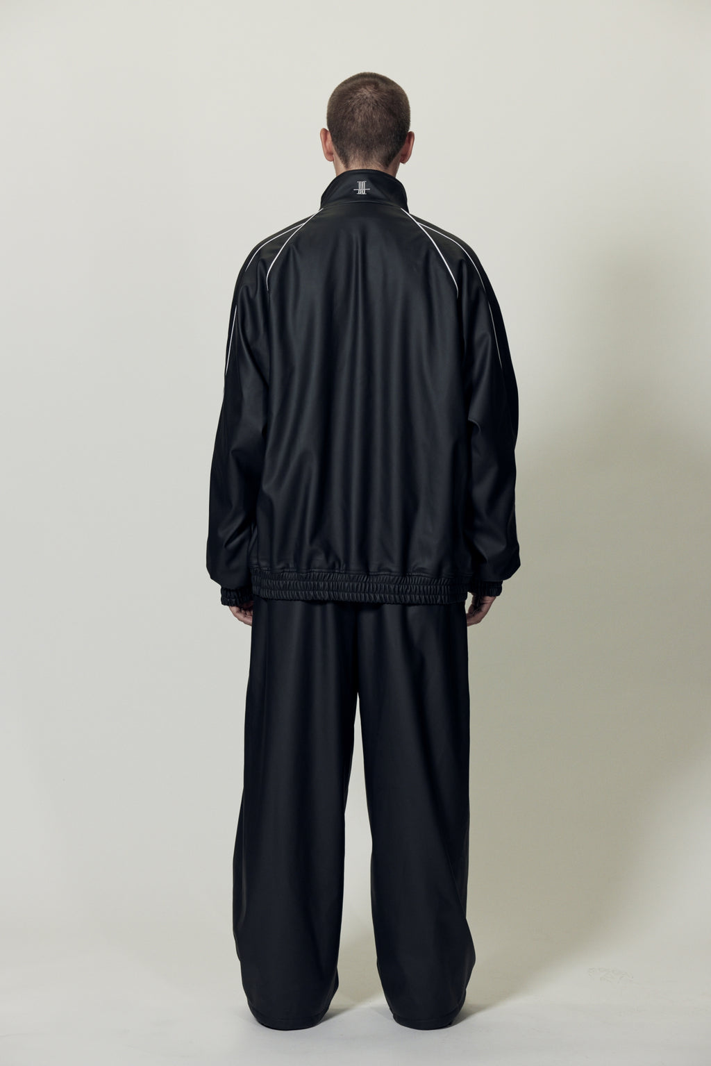 SYNTHETIC LEATHER TRACK JACKET
