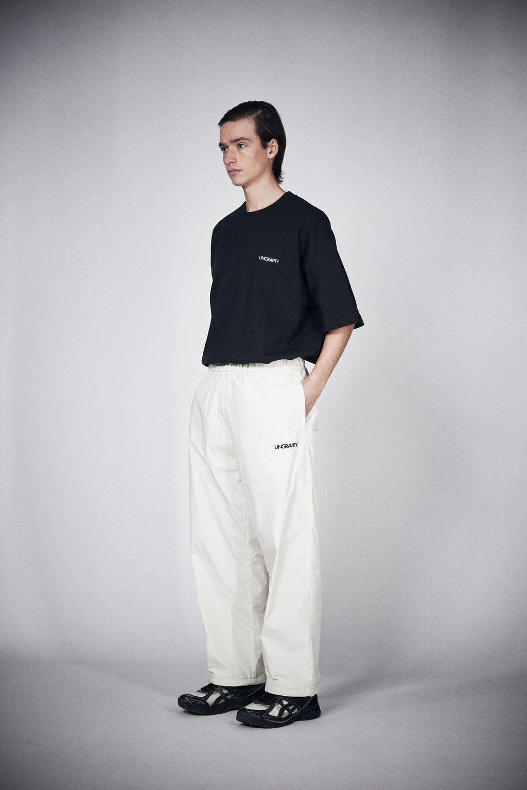 Memory Taffeta Loose Track Pants